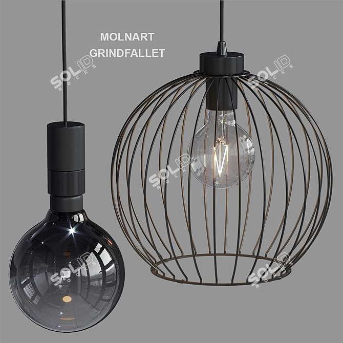 IKEA Grindfallet Molnart Pendant 3D model image 5