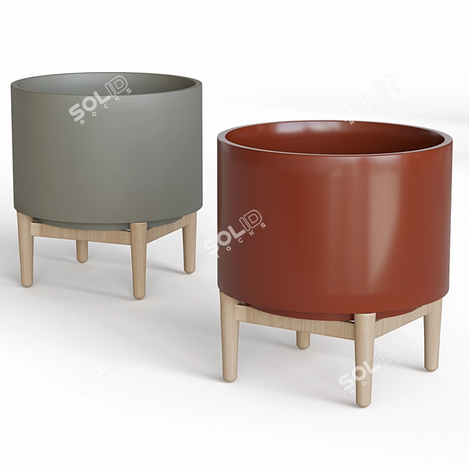 Florian Helvei Flowerpot Stand 3D model image 2