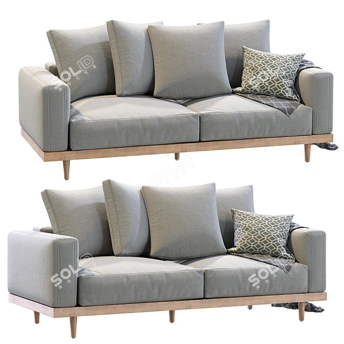 Modern Newport Sofa: Elegant and Stylish 3D model image 1