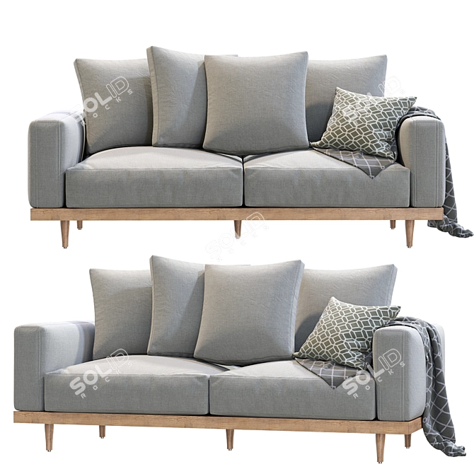 Modern Newport Sofa: Elegant and Stylish 3D model image 2