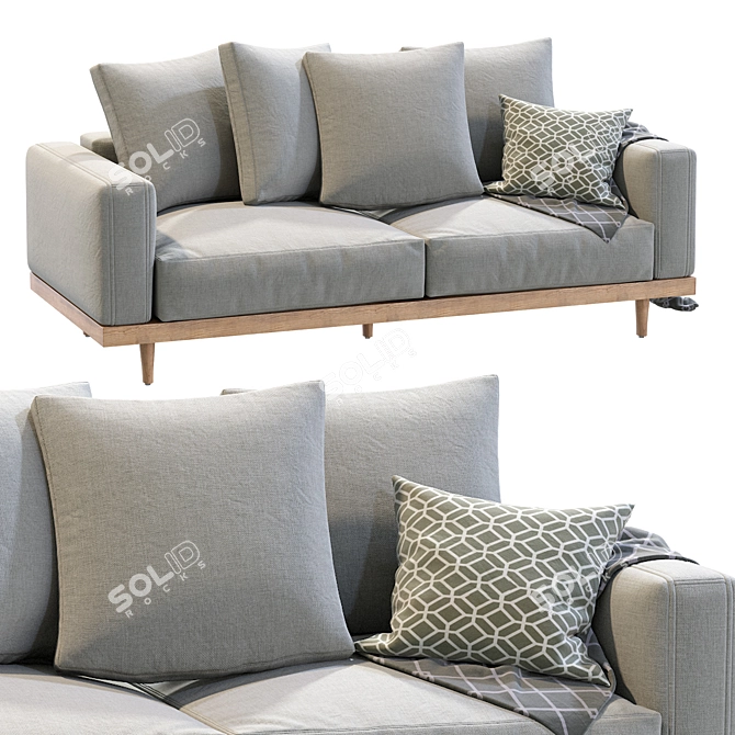 Modern Newport Sofa: Elegant and Stylish 3D model image 3