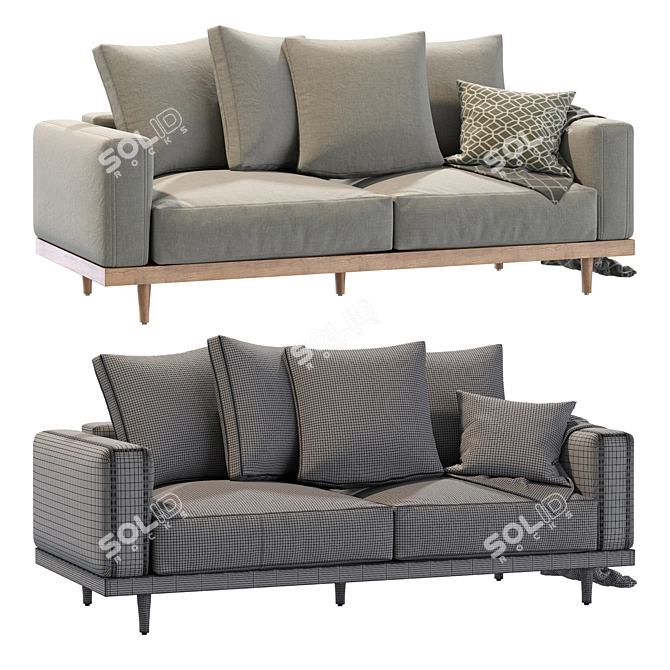 Modern Newport Sofa: Elegant and Stylish 3D model image 5