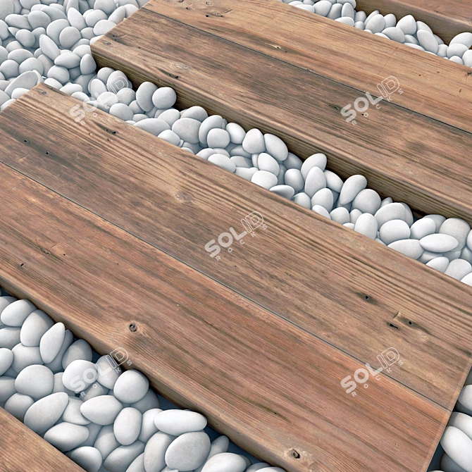 Smooth Pebble Road Collection 3D model image 2