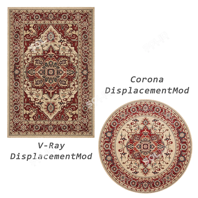 8-Piece Assorted Rugs Set 3D model image 3