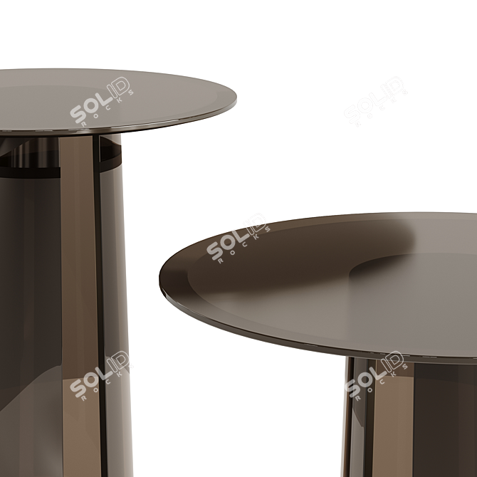 Elegant Poliform Glass Coffee Table 3D model image 3