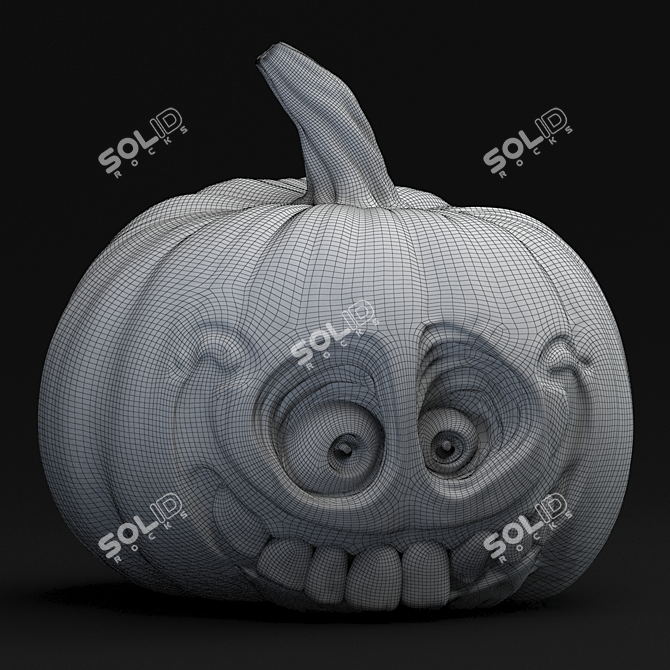Spooky Halloween Pumpkin 3D model image 1