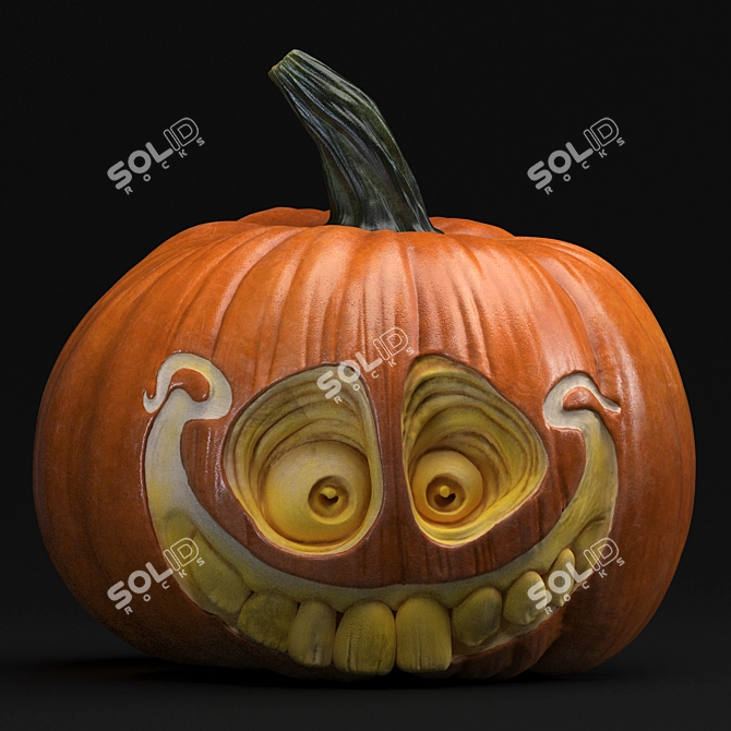 Spooky Halloween Pumpkin 3D model image 7