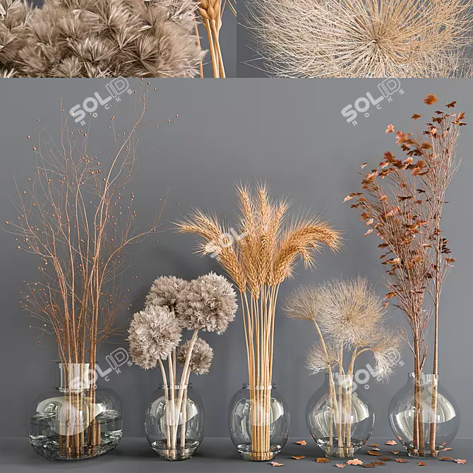 Autumn Splendor Bouquet 3D model image 1