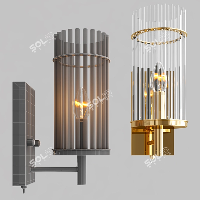 Minimalist Wall Sconce: FORMIA 3D model image 3