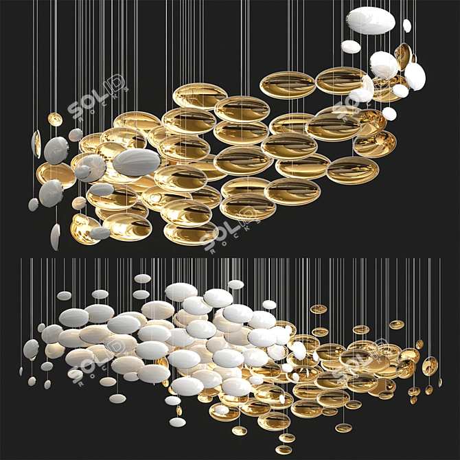 Ethereal Glow: Sans Souci Chandelier 3D model image 1