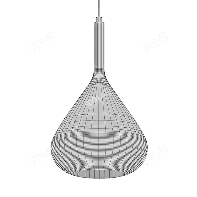 Scandinavian Glass Pendant Lamp 3D model image 3