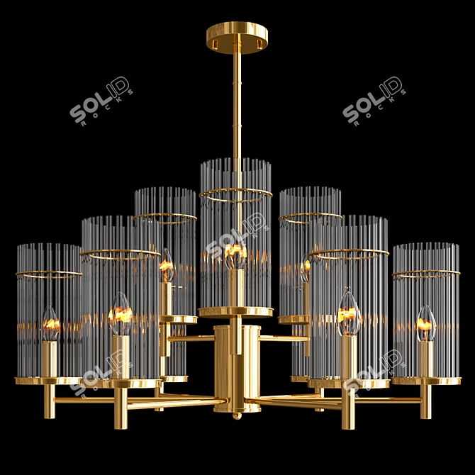 Elegant ODEON Formia Chandelier | Stylish Lighting Solution 3D model image 2