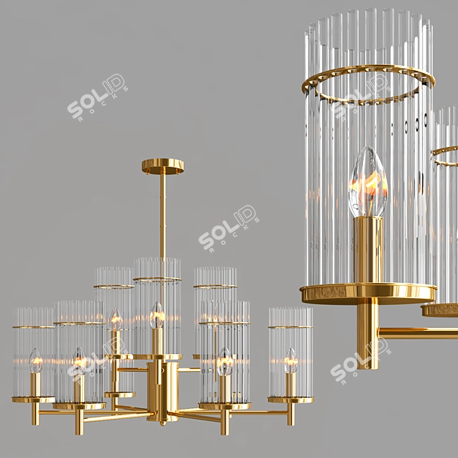 Elegant ODEON Formia Chandelier | Stylish Lighting Solution 3D model image 3