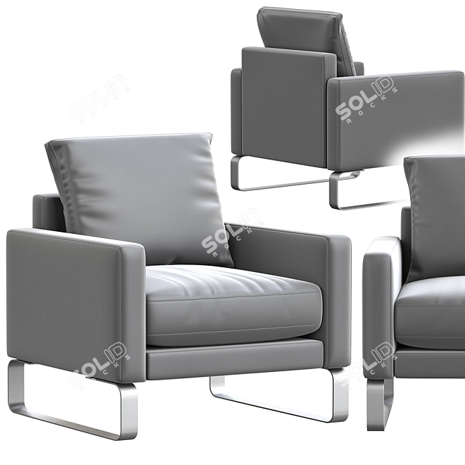 Elegant Rolf Benz Chair: 2014 Version 3D model image 2