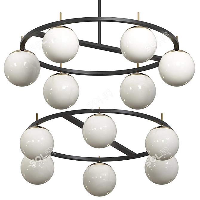 Alluria 6-Light Crystal Chandelier 3D model image 1