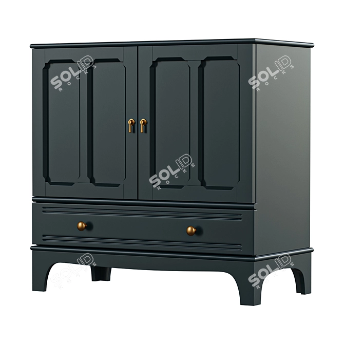 LOMMARP Dark Blue-Green Wardrobe | 102x101 cm 3D model image 1