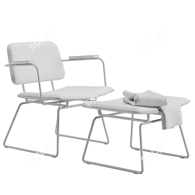 Flexform Echoes SH Armchair 3D model image 4