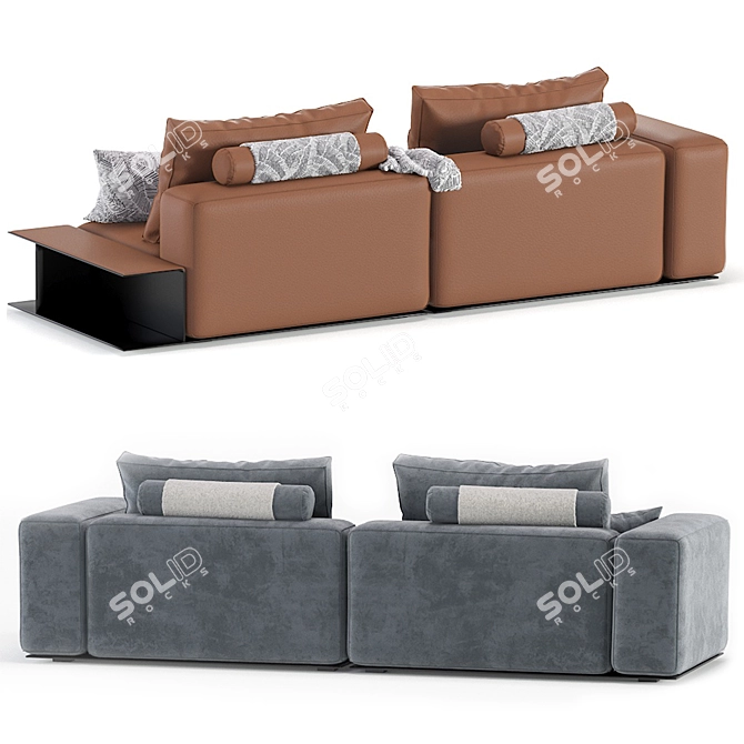 Elegant Westside Poliform Modular Sofa 3D model image 6