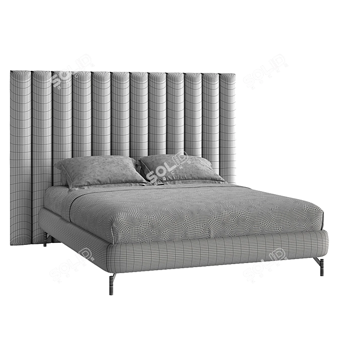 Sleek Mosaic AIR Bed 3D model image 5