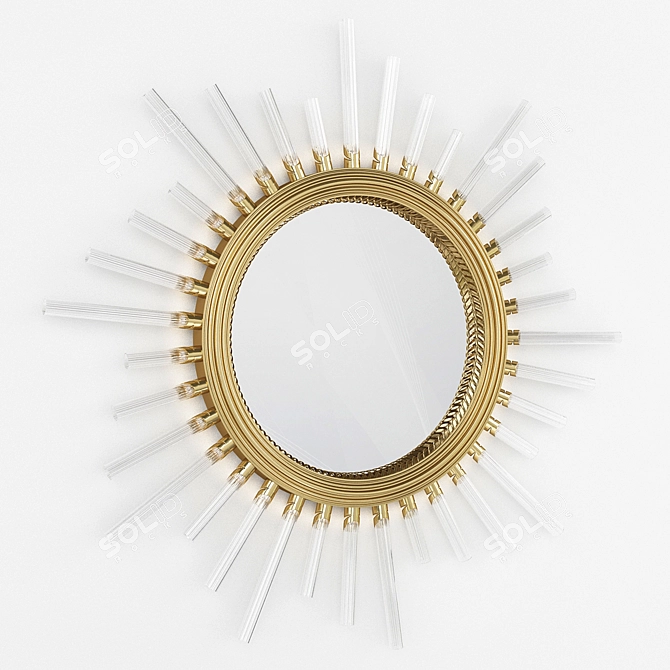 Majestic XL Mirror Wall Light 3D model image 2