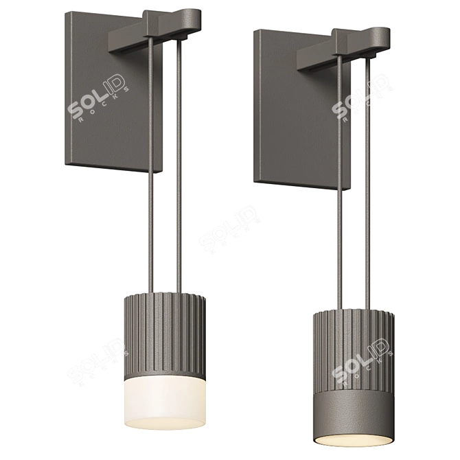 Sleek and Simple Wall Suspenders 3D model image 2