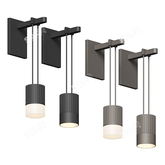 Sleek and Simple Wall Suspenders 3D model image 4