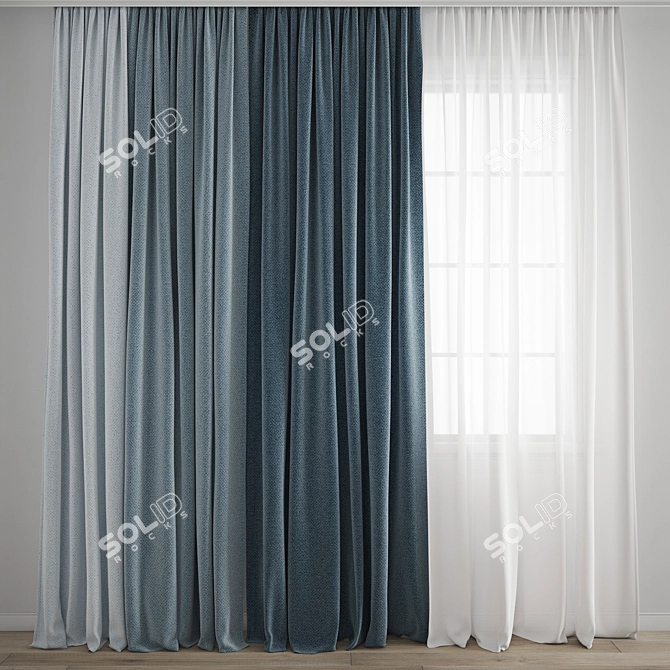 Polygonal Curtain Model 3D model image 1