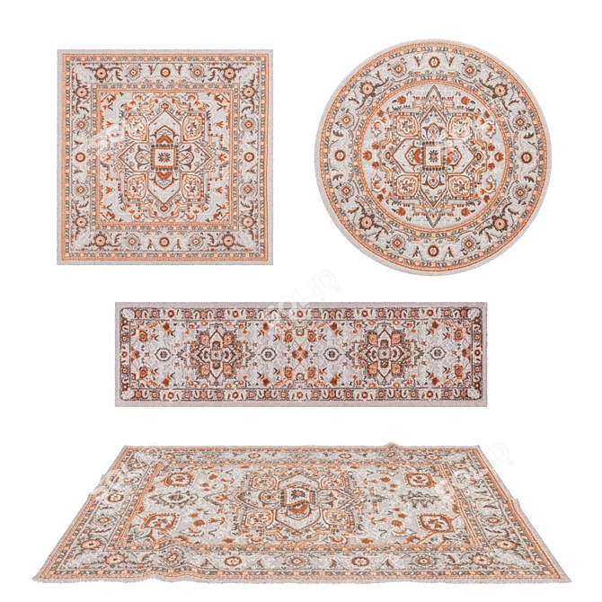 Versatile Set: 8 Rugs for Various Perspectives 3D model image 1