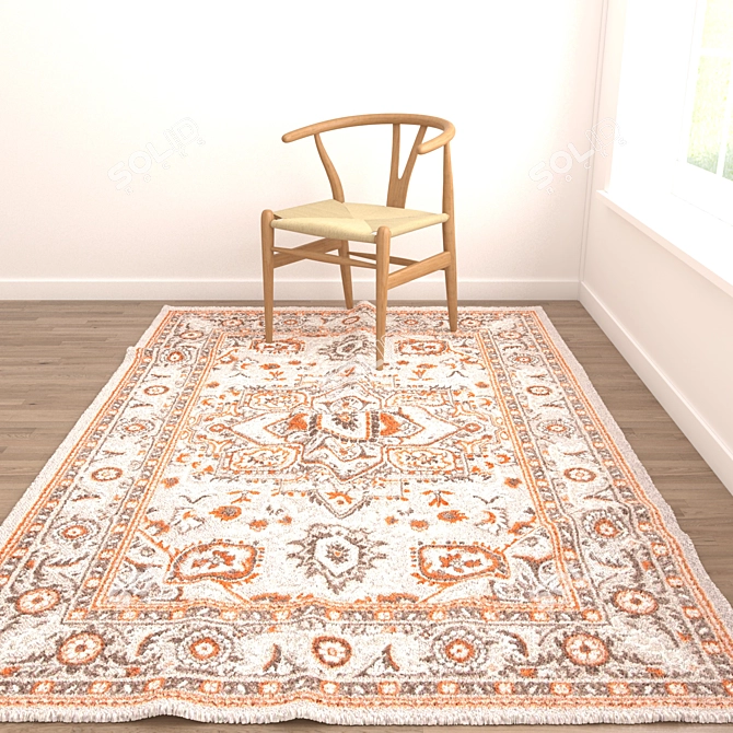 Versatile Set: 8 Rugs for Various Perspectives 3D model image 5