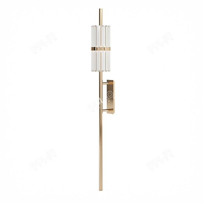 Elegant Liberty Torch Wall Light 3D model image 2