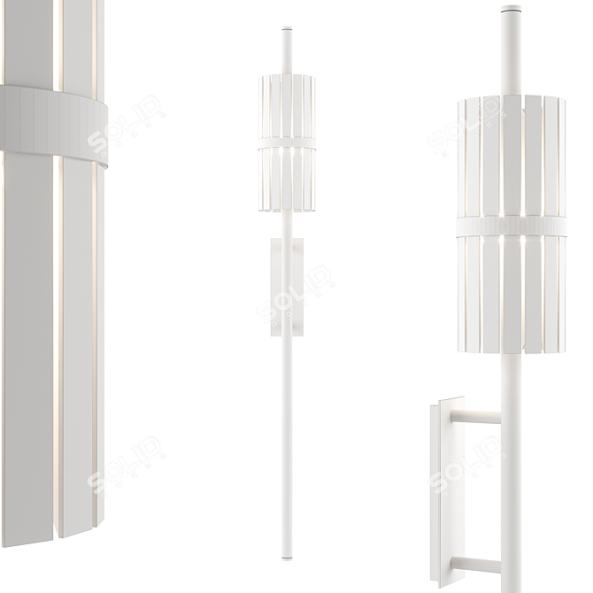 Elegant Liberty Torch Wall Light 3D model image 4