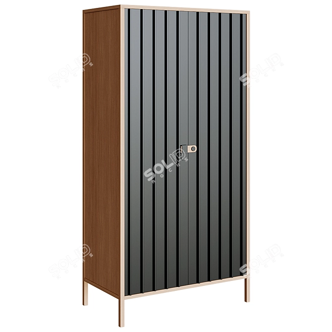 Bianca 2-Door Wardrobe: Stylish and Spacious 3D model image 1