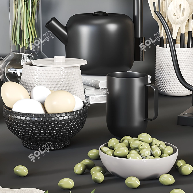 Essential Kitchen Accessories 02 3D model image 3