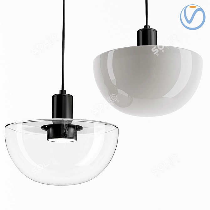 Elegant Inda Pendant Light 3D model image 1