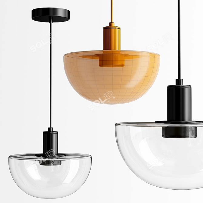 Elegant Inda Pendant Light 3D model image 2