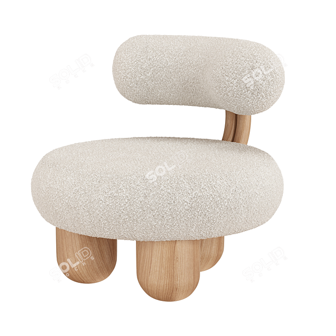 SparkleGlam Chair 3D model image 1