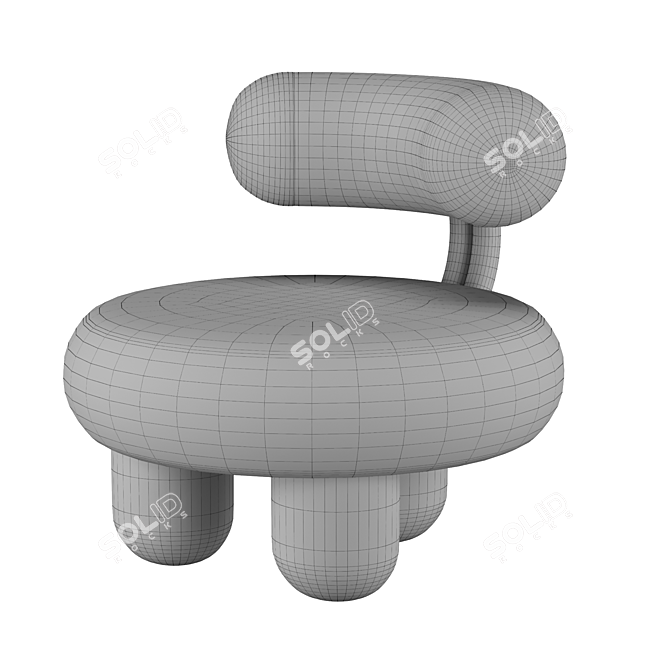 SparkleGlam Chair 3D model image 4