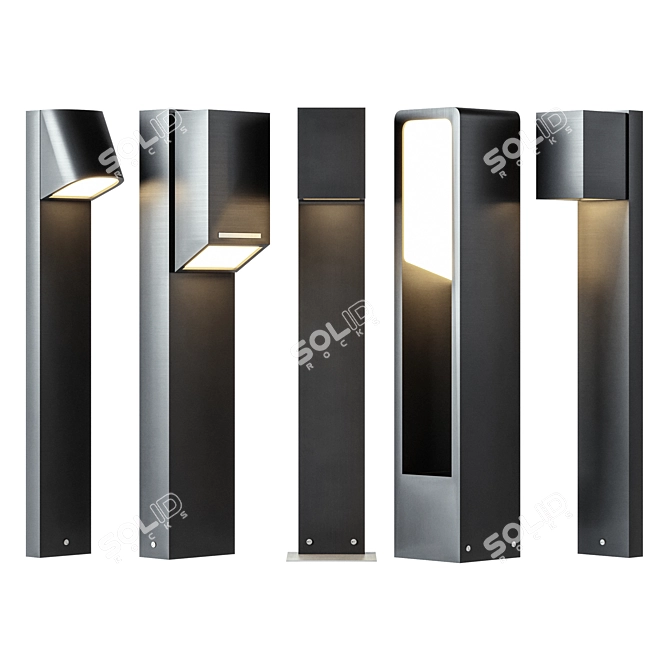 Series 5 Metal Pathway Lights 3D model image 1