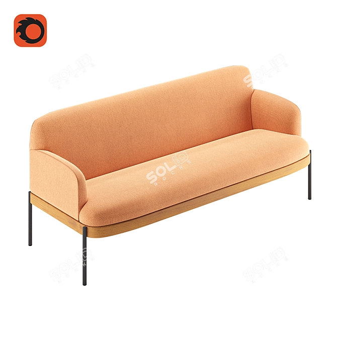 Abisko AB 2000: True Design's Stylish Sofa 3D model image 1