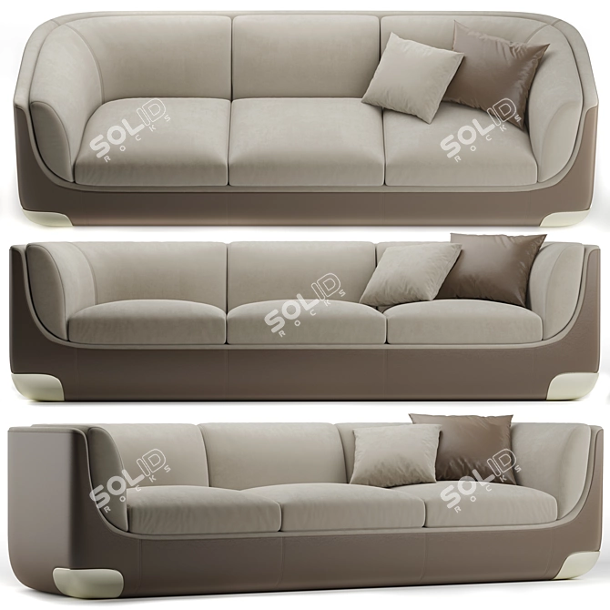 Elegant Longhi Sofa: Bravery 3D model image 1