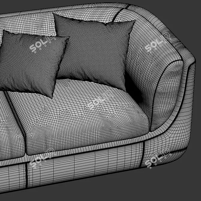 Elegant Longhi Sofa: Bravery 3D model image 4