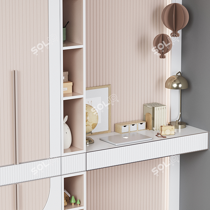 Modern Geometric Child Room Decor 3D model image 3