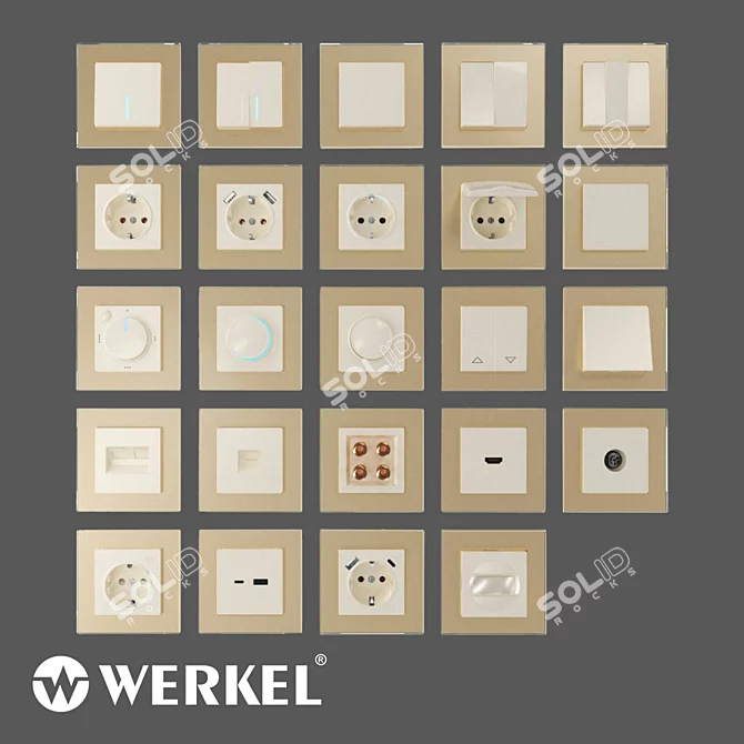 Werkel Ivory Smart Home Socket 3D model image 3