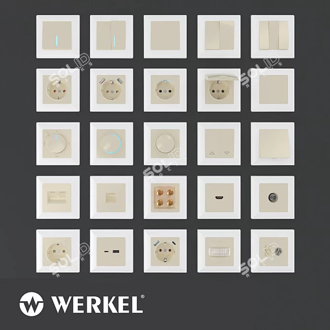Werkel Ivory Smart Home Socket 3D model image 5