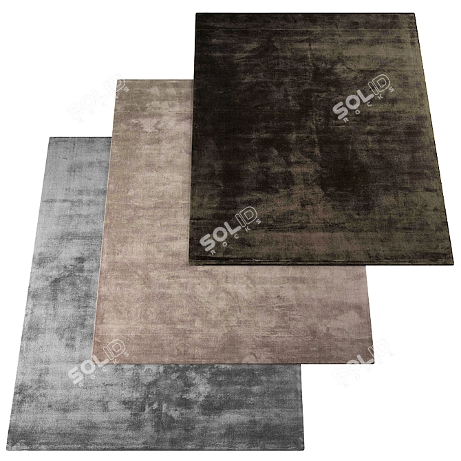 Textured Name Carpet Rug 3D model image 1