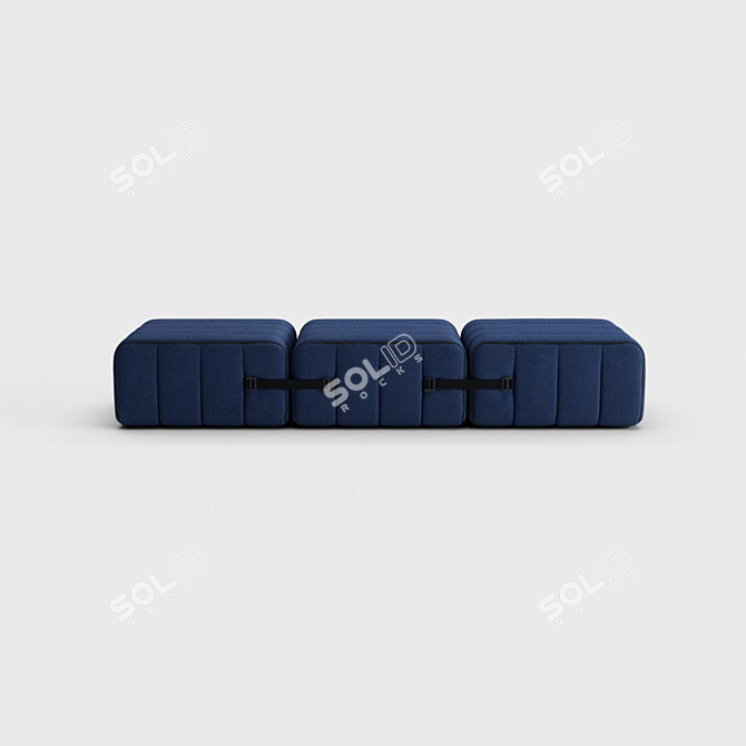 Modular Sofa System: Curt Set 3 Modules 3D model image 3