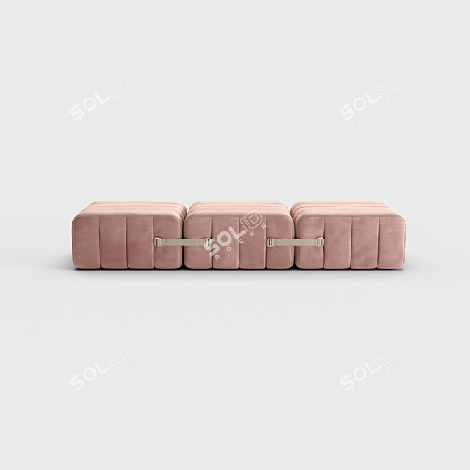 Modular Sofa System: Curt Set 3 Modules 3D model image 4