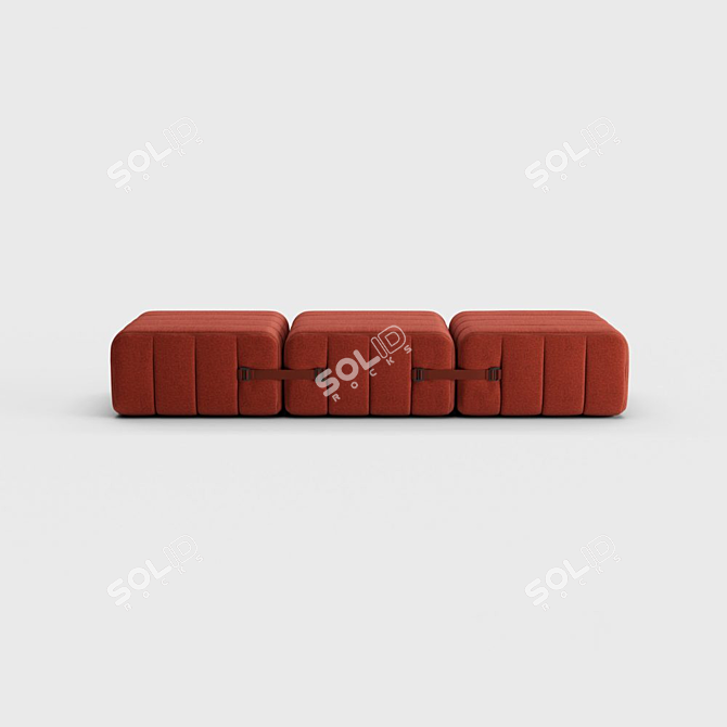 Modular Sofa System: Curt Set 3 Modules 3D model image 6