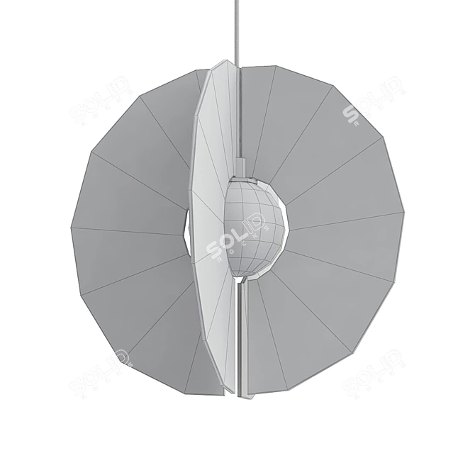 Sleek Orb Pendant Light 3D model image 2