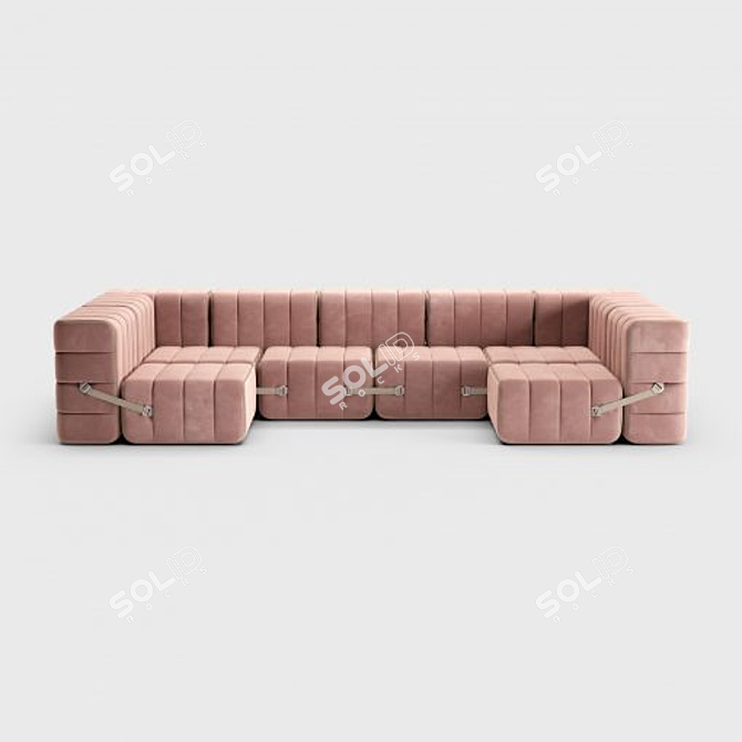 Modular Sofa System Curt 3D model image 3